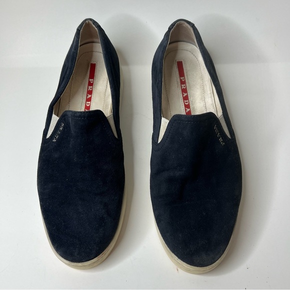 AUTHENTIC Prada Suede Slip-on Sneaker size 9 - Picture 2 of 9